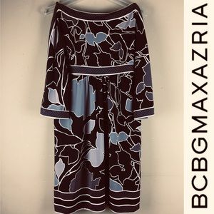 BCBGMAXAZRIA Peek-a-boo Shoulder Tunic Floralprint